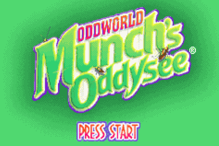Oddworld Munchs Oddysee Title Screen